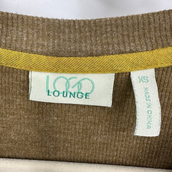 3/$25 Logo by Lori Goldstein Tunic Top XS Asymmetrical Long Sleeve Lace Beige - Picture 3 of 7